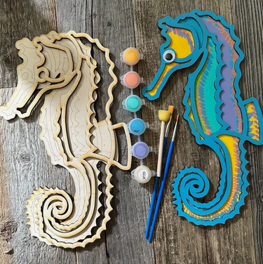 Small Seahorse DIY Painting Kit