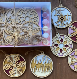 Snowflake Ornament DIY Painting Gift craft set