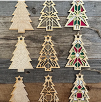 
              Barn Quilt Pattern Christmas tree Ornaments DIY Craft 2
            
