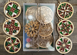 Barn Quilt Pattern ornament DIY Painting Gift set #5