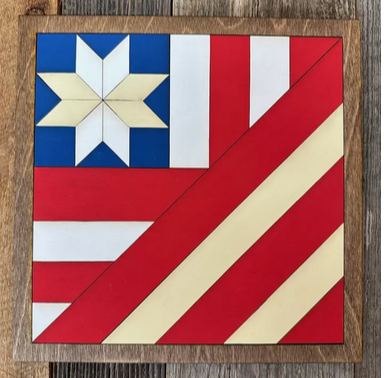 DIY Patriotic Flag Barn Quilt Pattern Painting Kit