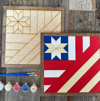 
              DIY Patriotic Flag Barn Quilt Pattern Painting Craft Kit
            