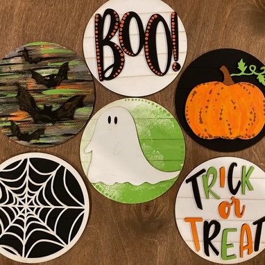 Halloween Mini Shiplap Signs DIY Painting Kit