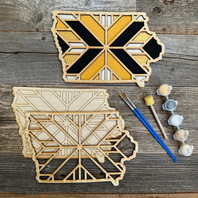 Iowa Barn Quilt pattern Painting Kit