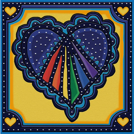 Midnight Blue Heart Diamond Painting Art Kit from JaCaRo
