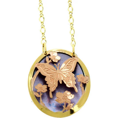 Butterfly & Flowers Necklace