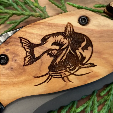 Catfish Laser Art Etched Knife 2