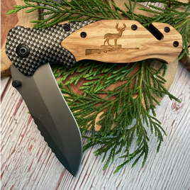 Deer On A Rifle Knife