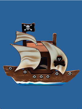 Pirate Ship Bank Kids Woodworking Kit