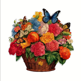 Flower Basket Wooden Puzzle
