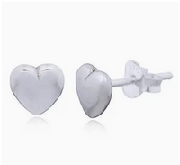 
              Little Chubby Heart Stud Earrings in Sterling Silver 3
            
