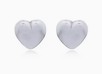 
              Little Chubby Heart Stud Earrings in Sterling Silver 2
            