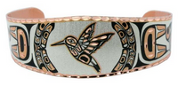 
              Hummingbird Wilderness Art All Copper Bracelet Cuff
            