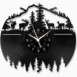 Deer Mountain Vinyl Record Clock