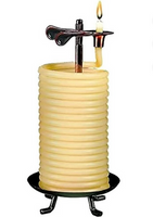 
              48-Hour Tall Candle, Natural Beeswax with Cotton Wick
            