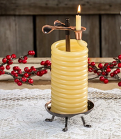 
              48-Hour Tall Candle, Natural Beeswax with Cotton Wick
            