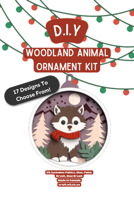 Wolf Pup Winter Wonderland Ornament Kit : Animals