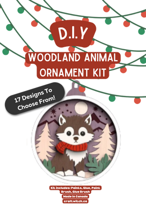Wolf Pup Winter Wonderland Ornament Kit : Animals