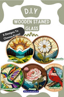 
              Wooden Stained Glass Paint Kit-Sunrise
            