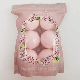Tri-Coastal Rose Scented Mini Bath Fizzers 6 Piece Pack