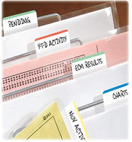 
              Post-it® Durable Filing Tabs, 1" x 1 1/2", Green/Orange/Pink Color Bars, 22 Flags Per Pad, Pack of 3 Pads
            