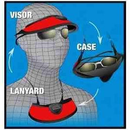 Pro Shade 3-in-1 Sport Visor - Changes From Visor to Eyewear Case in Seconds!