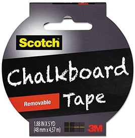 Scotch 1905RCBBLK Chalkboard Tape, 1.88-Inch x 5yds, 3-Inch Core, Black