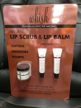 Whish Natural Lip Scrub & Lip Balm Watermelon Set