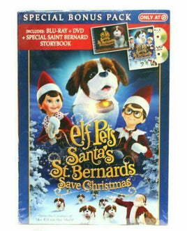 Elf Pets Santa's St. Bernards Save Christmas Blu-ray with Storybook