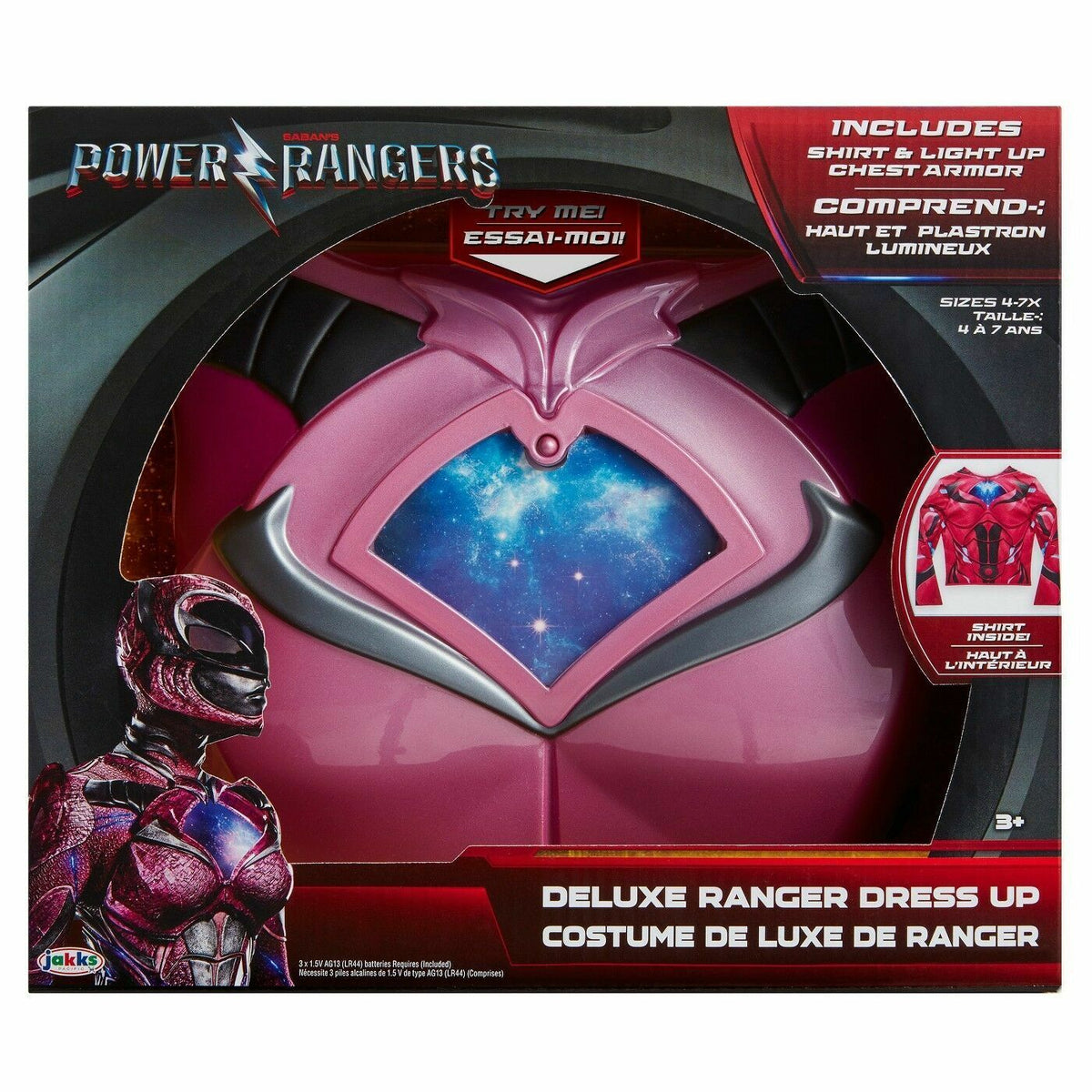 Power Rangers Frock Power Rangers Pink Deluxe Ranger Dress Up Set with Light Up Chest Armo ...
