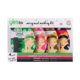 Yes To Merry Mud Masking Kit, 4 Masks and dual ended mask tool