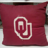 
              OKLAHOMA SOONERS LETTERMAN PILLOW  OFFICIAL 18" DECORATIVE PILLOW  NEW
            