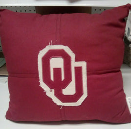 OKLAHOMA SOONERS LETTERMAN PILLOW  OFFICIAL 18" DECORATIVE PILLOW  NEW