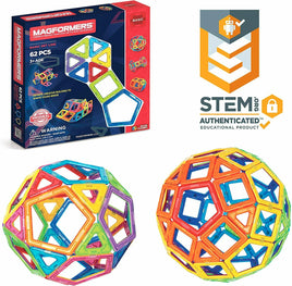 Magformers 63070 Magnetic Construction 62 Piece Set