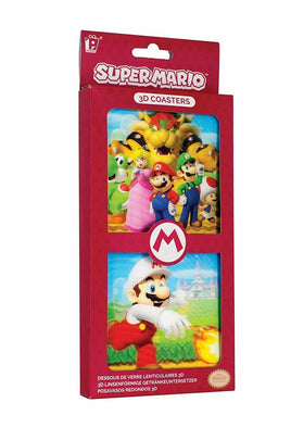 Super Mario 3D Coasters, Multi-Colour NEW BOXED PACK OF 8