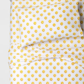 Pillowfort Gigabyte Grins Microfiber Sheet Set TWIN Size Emoji Faces
