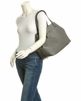 NEW Christian Lacroix Women's Coralie Embossed Tote Bag - Caviar