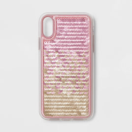 Heyday Apple iPhone X/XS Sequin Case, Pastel Mermaid - Soft Silicon