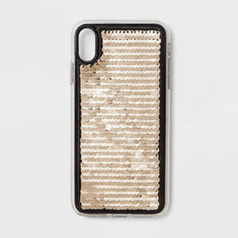 Heyday Apple iPhone Xs Max Sequin Case - Black/Gold Mermaid