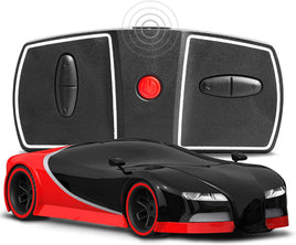 SHARPER IMAGE Miniature Toy RC Italia Sports Car 1:50 Scale Luxury Cars-Inspired Design with LED Headlights & Brake Lights, Red and Black, Long Range 2.4 GHz Frequency Remote Control